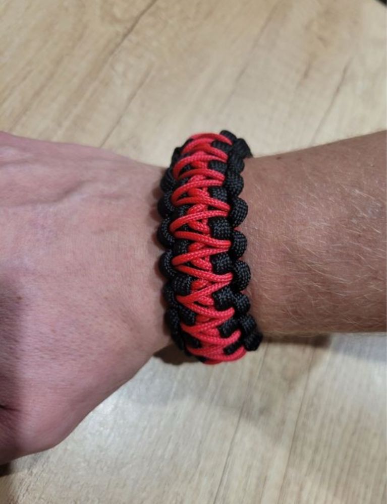Stylowa bransoletka „IGNI” survival, bushcraft, EDC, paracord