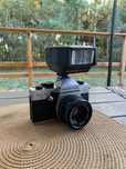 Aparat Praktica MTL 50 + lampa błyskowa BC 222 jak zenith