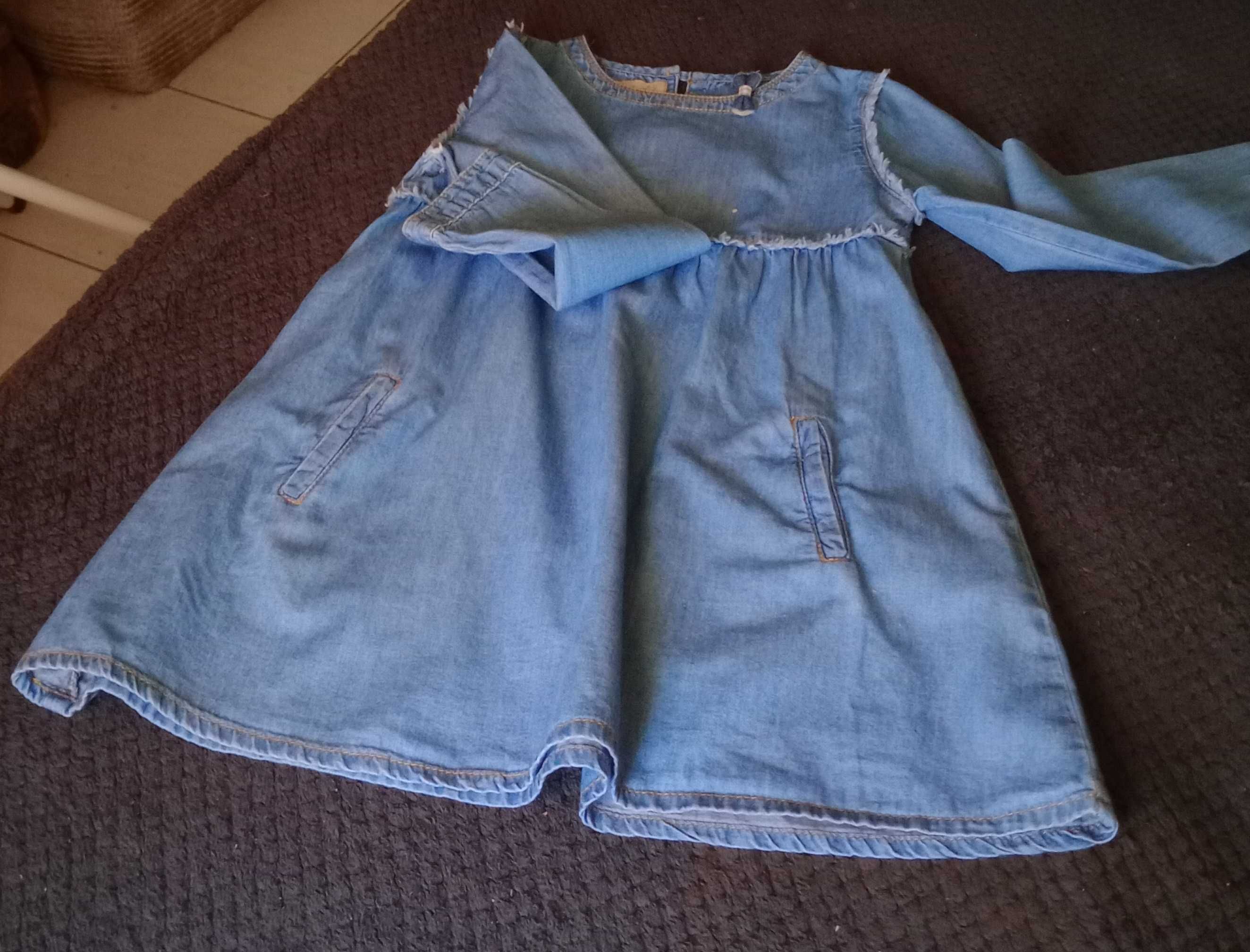 Vestigo Ganga Girls Denim - 4/ 5 anos - Manga comprida - Como Novo