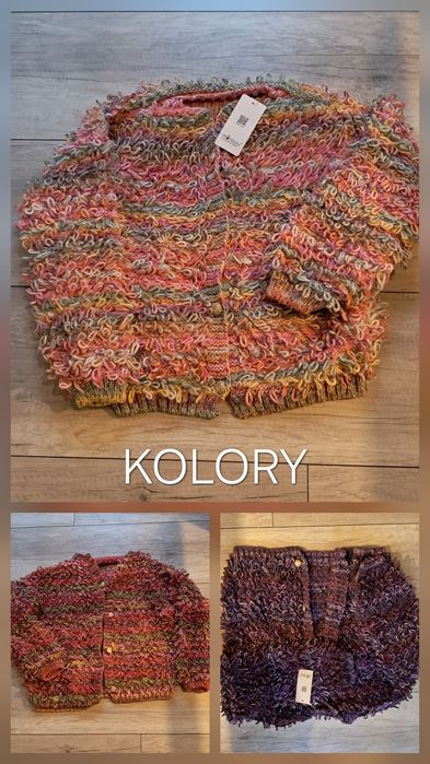 Krótki kardigan lama multicolor Minouu