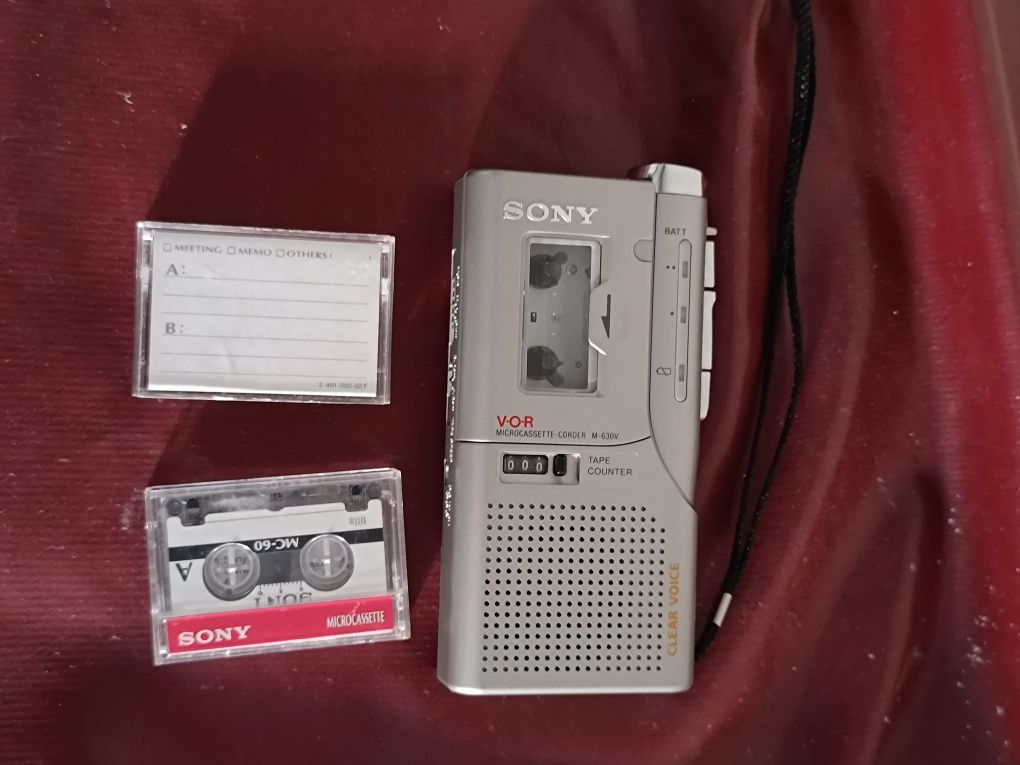 Gravador de voz Sony M-630V + 2 Microcassetes