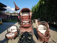 Wózek dziecięcy 3w1, gondola, spacerówka, nosidełko