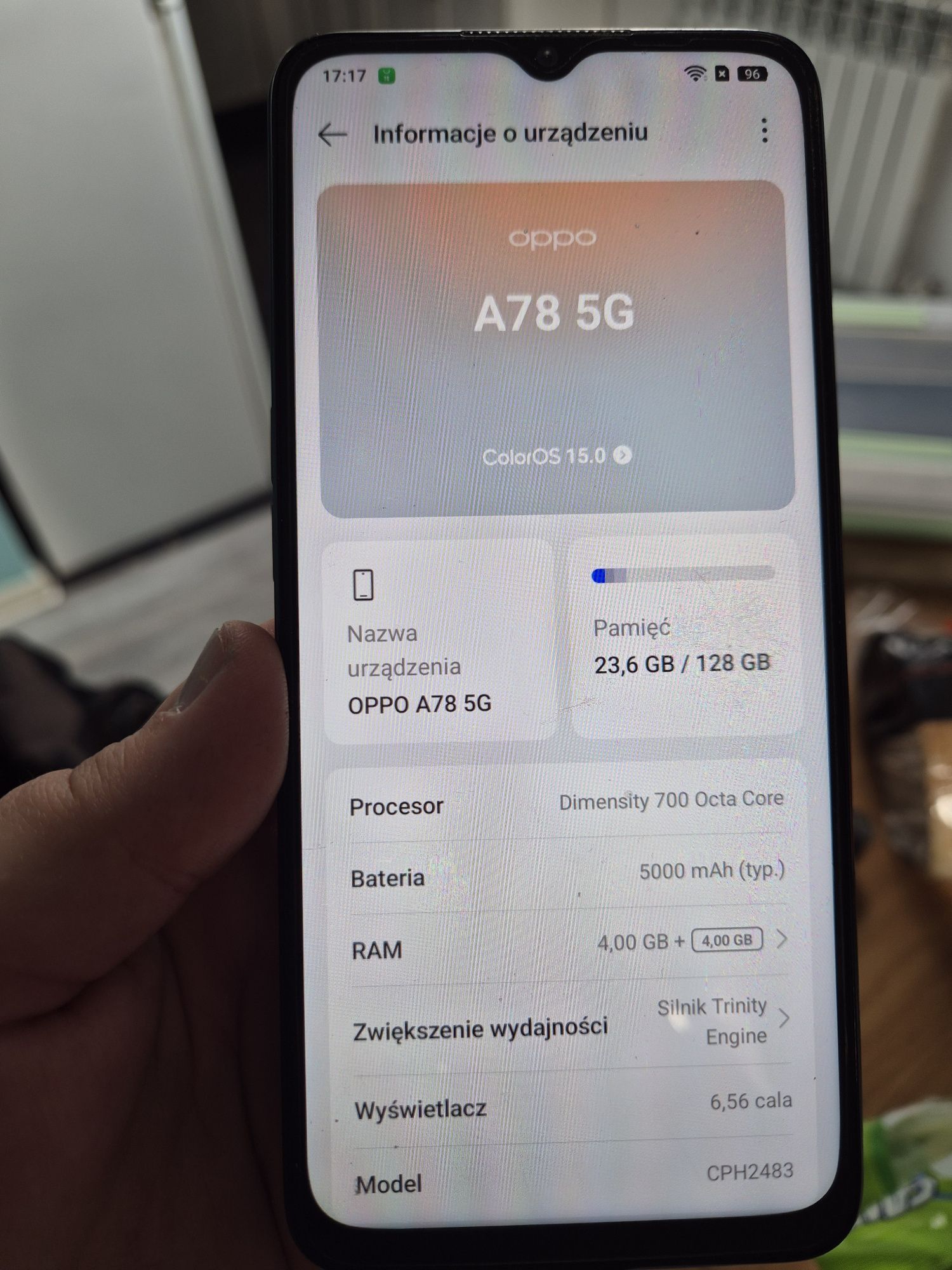 Oppo A78 5G ColorOs 15.0