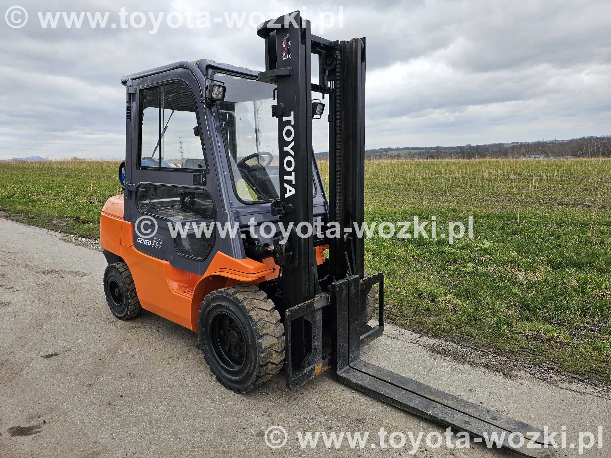 Wózek widłowy TOYOTA 7FGJF35 kabina 3500 kg TOYOTA 7FG35 widlak Linde