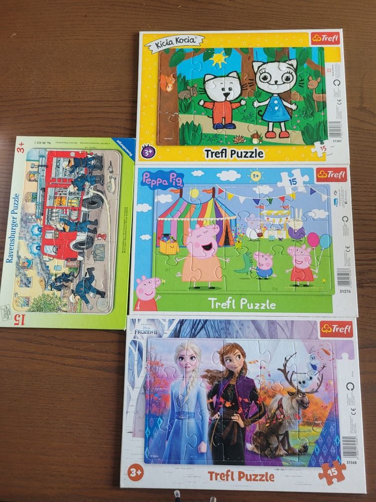 Puzzle kilka zestawów dla dzieci 2 3 lata całość 60 zł