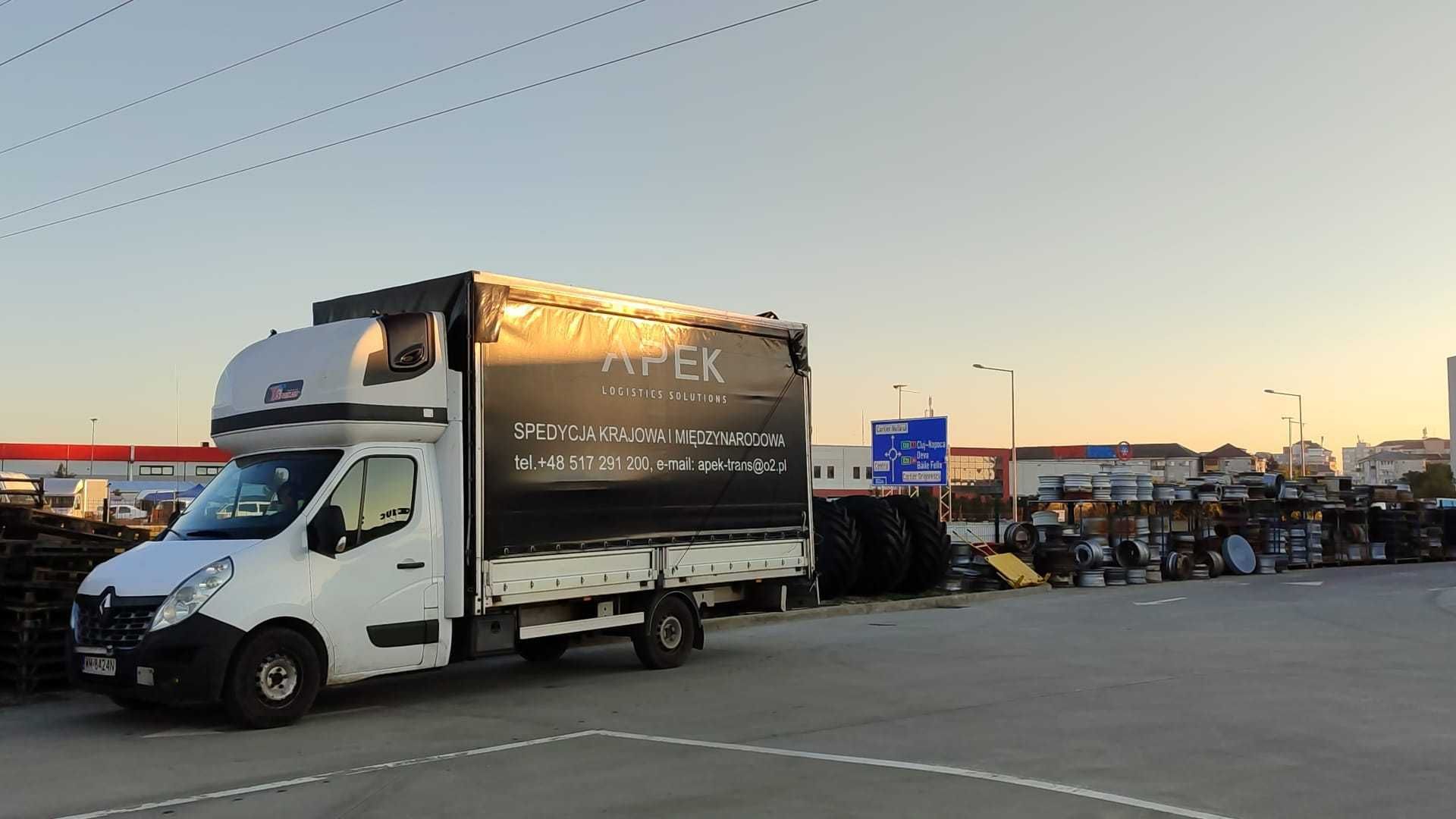 Transport ponadgabarytowy, laweta bus solo naczepa tandem KRAJ EUROPA