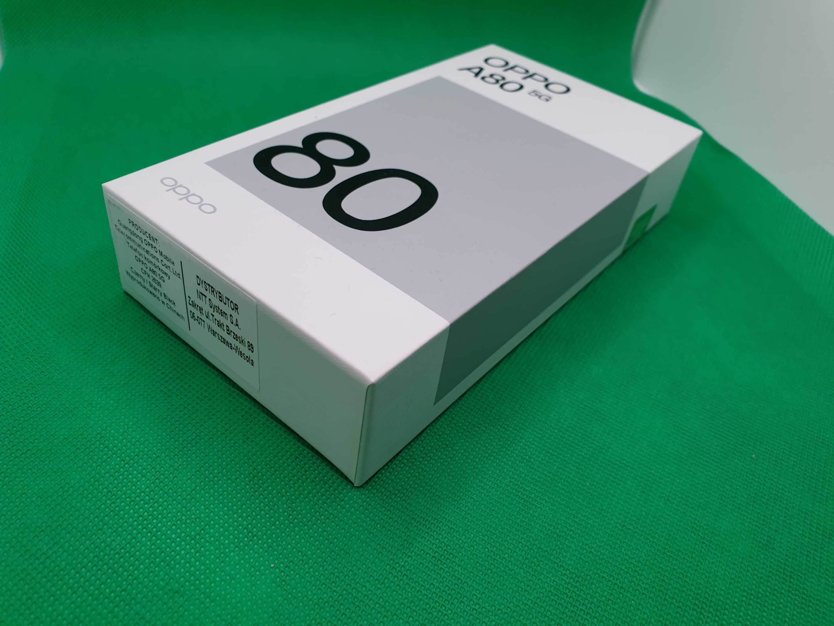 Nowy Oppo A80 5G 8/256GB czarny GW24 PL Salon 4GSM Świdnica