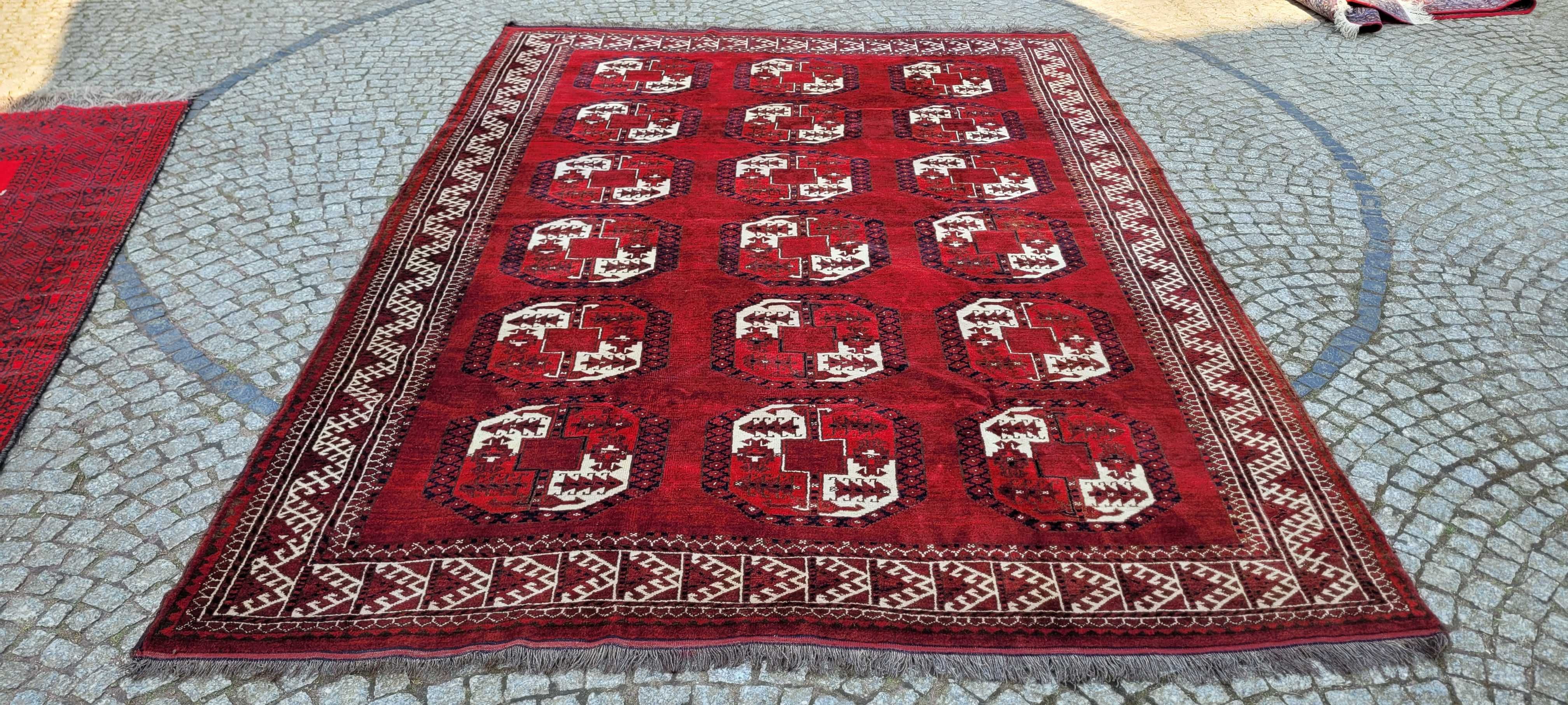 -70% unikat oryginalny stary r. tkany dywan Afgan wełna 245/250 Cena!