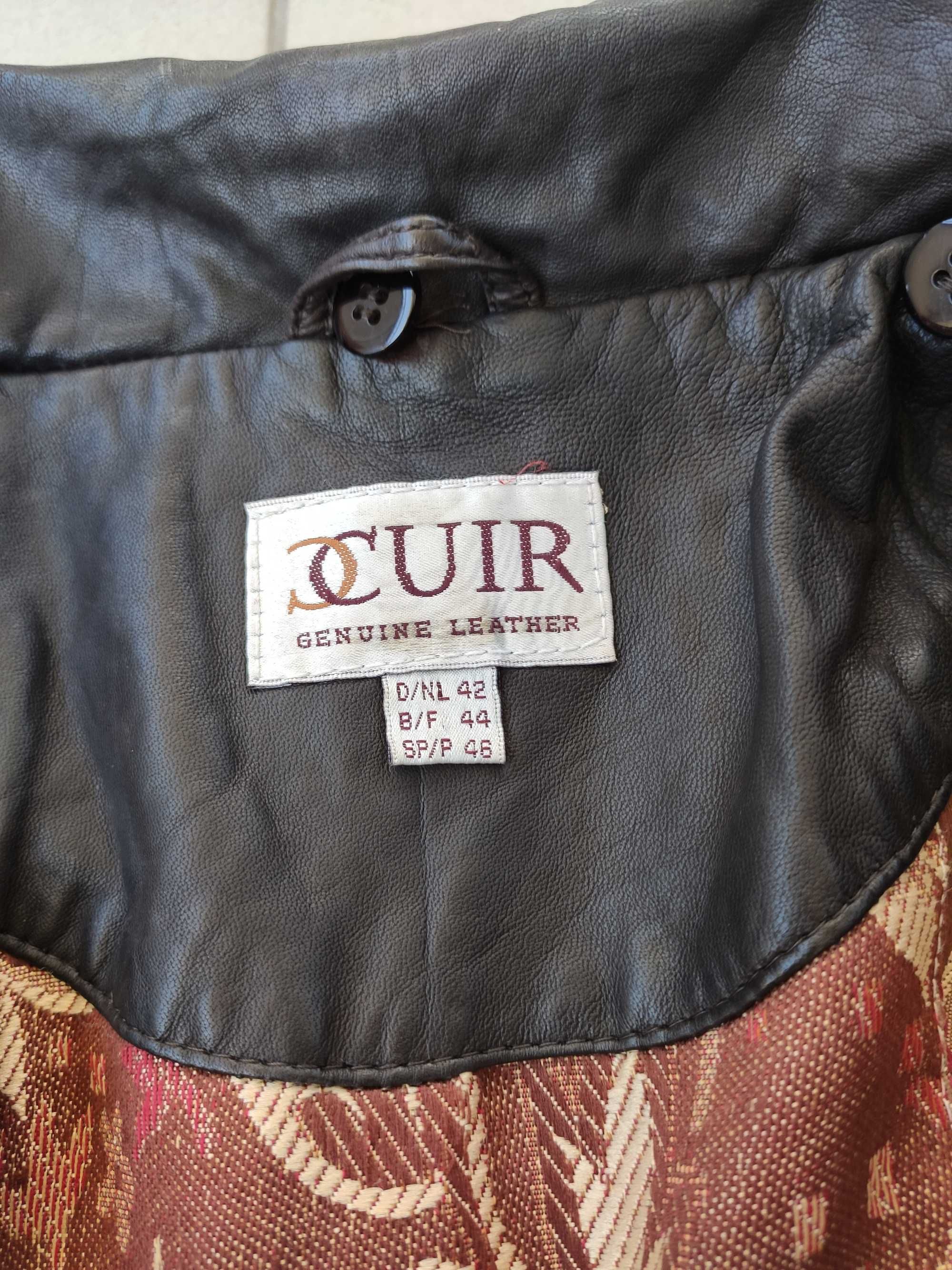 Vintage kurtka skórzana damska ramoneska biker r. L
