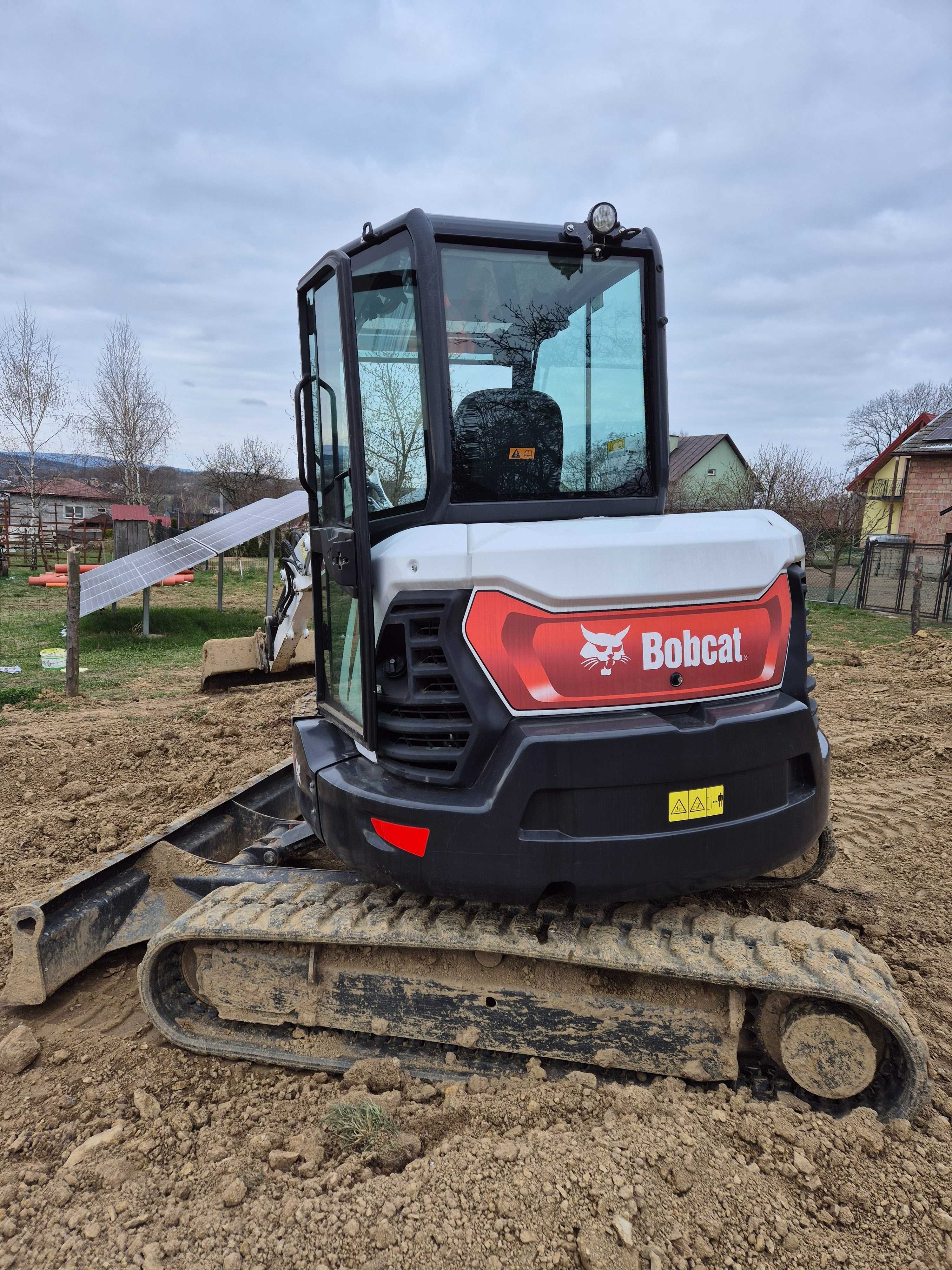 Minikoparka gąsienicowa Bobcat E50z 2022r 1700mtg Jak Nowa Kubota CAT