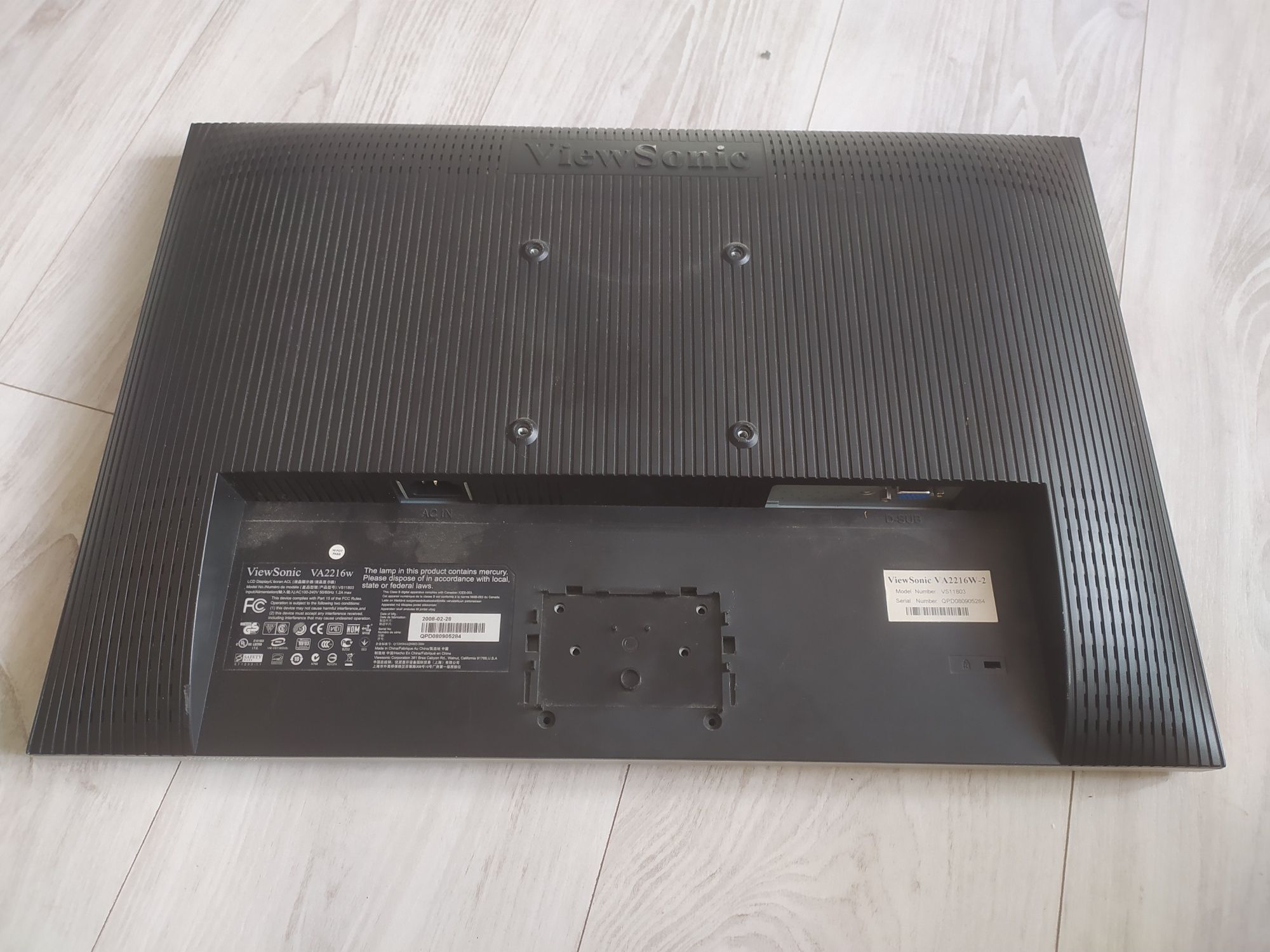Monitor ViewSonic 22 "VA2216w