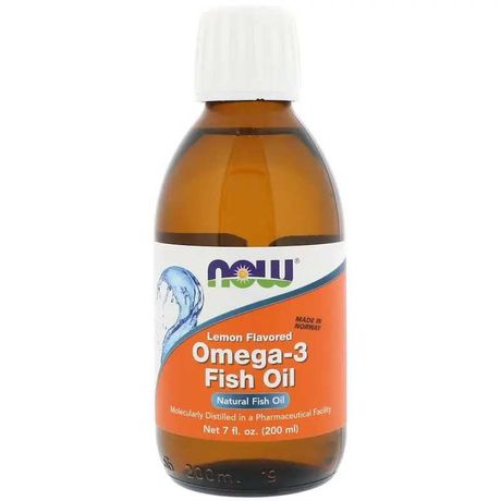 Жидкий рыбий жир Нау Now omega 3 Fish oil 200 ml лимон
