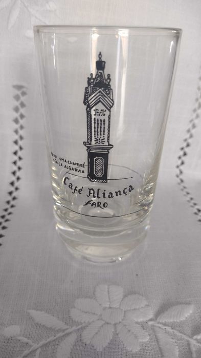 Copo pirogravado publicitário Café Aliança Faro