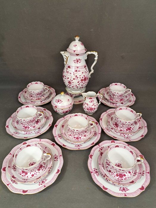 Serwis kawowy porcelanowy na 7 osób, Lindner Marie - Luise