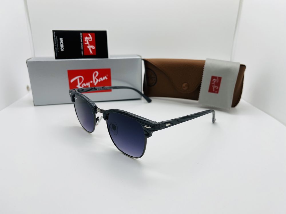 Солнцезащитные очки Ray Ban Clubmaster 3016 Print Gray|Blue Grade