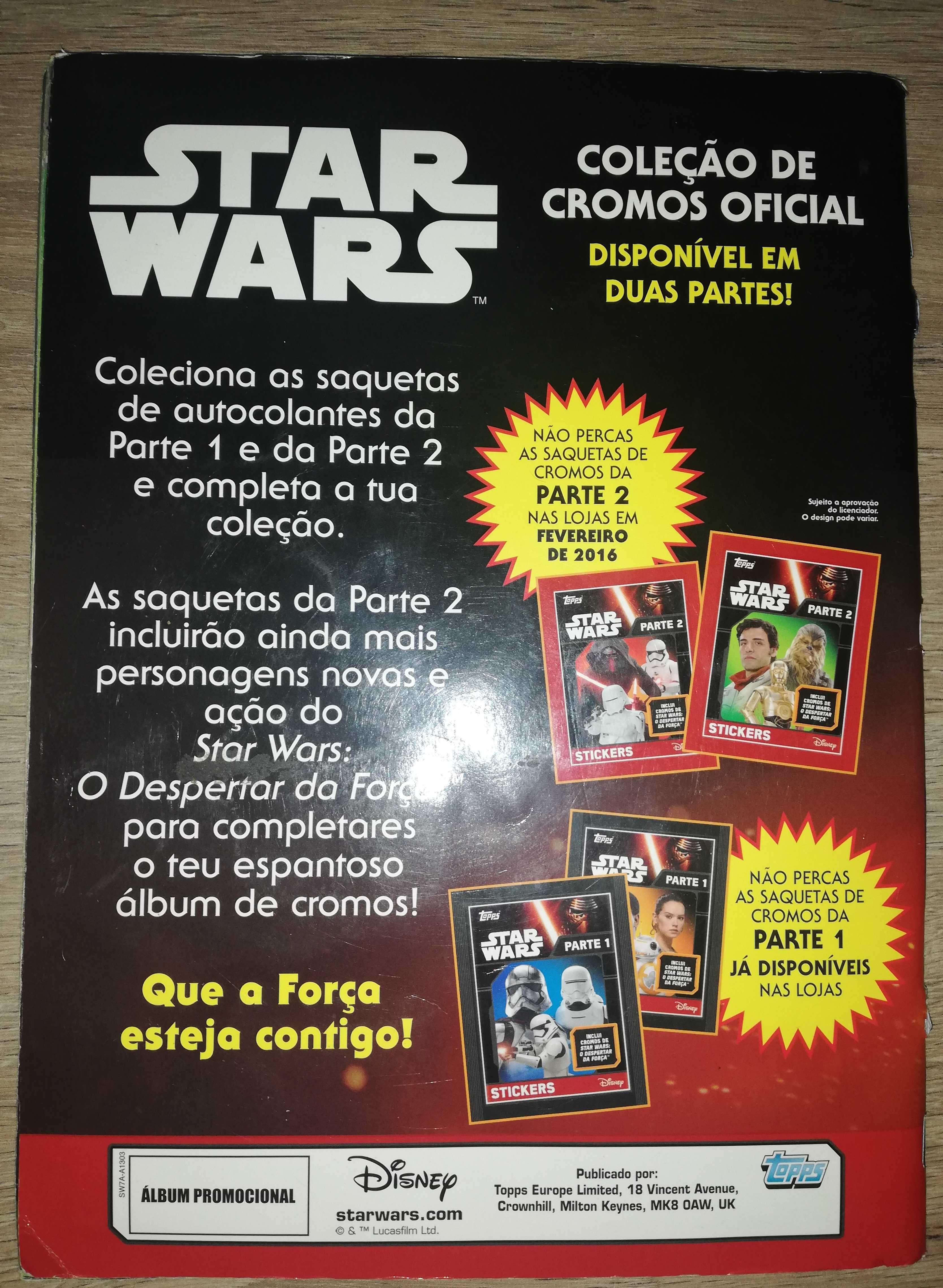 Cromos caderneta Star Wars