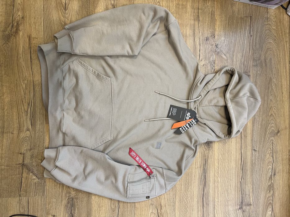 Худи Alpha Industries xxl бежевая