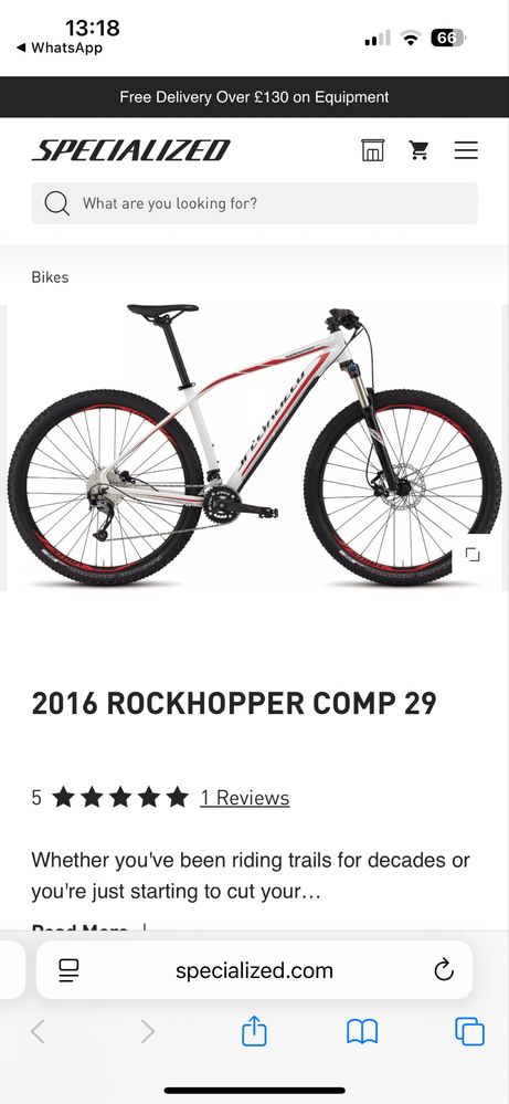 Велосипед Rockhopper comp29 2016 б/у