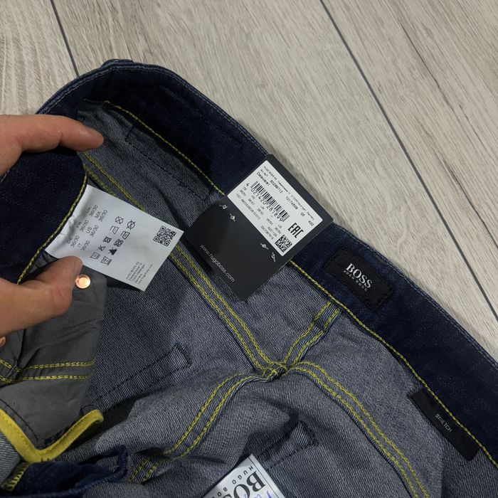 НОВІ Темно сині джинси BOSS Slim Fit Stretch, Розмір 36/30, оригінал