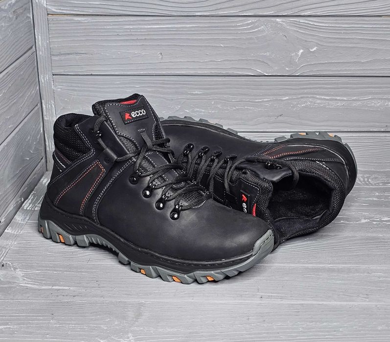 40-48рр!!! Кожаные мужские прошитые широкие зимние ботинки TM Ancord!!