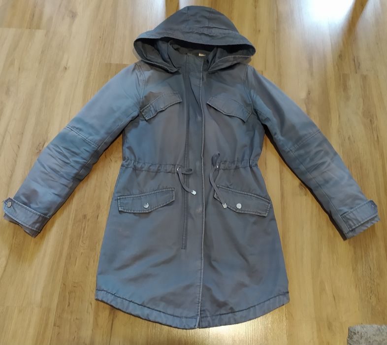 Jesienna kurtka parka ocieplana H&M XS