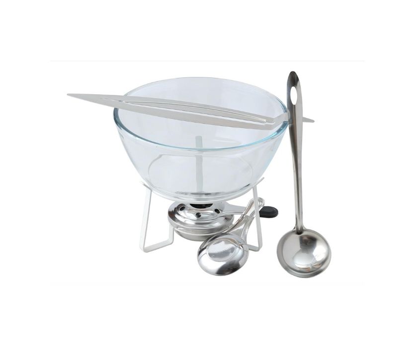 Zestaw do robienia ponczu grzańca 2,7l misa, szczypce, chochla, palnik