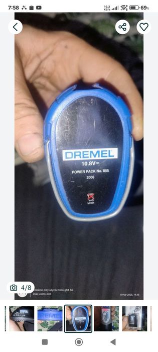 Dremel na akumulator w raz z ładowarką i akumulatorem o pojemności 3ah
