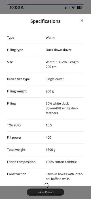 Nowa kołdra puchowa JYSK GALDEBERGET 135×200