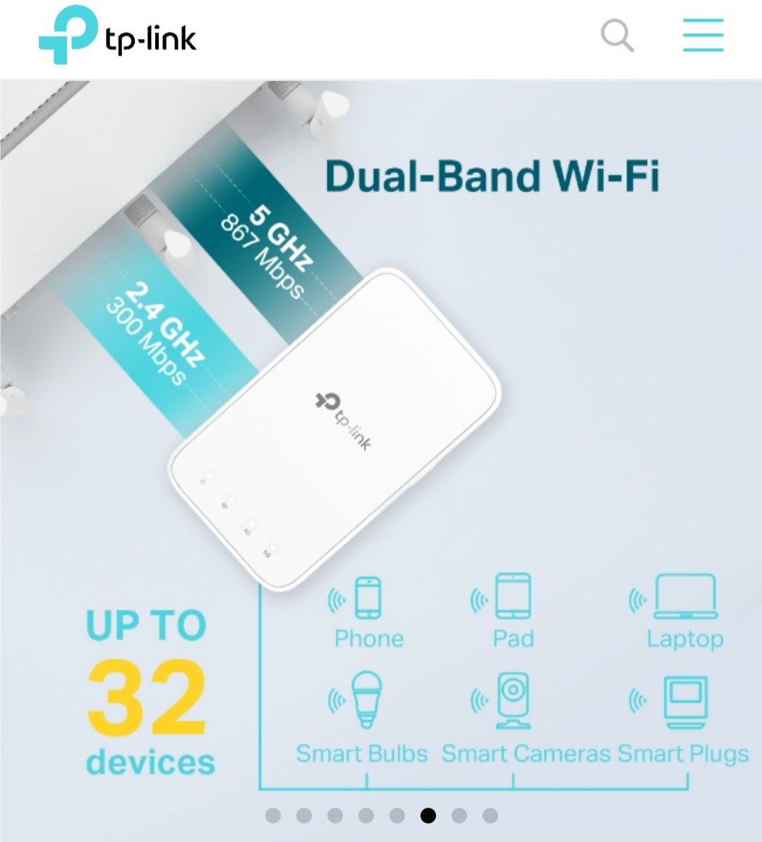 Extensor/Repetidor sinal WiFi - TP link AC1200