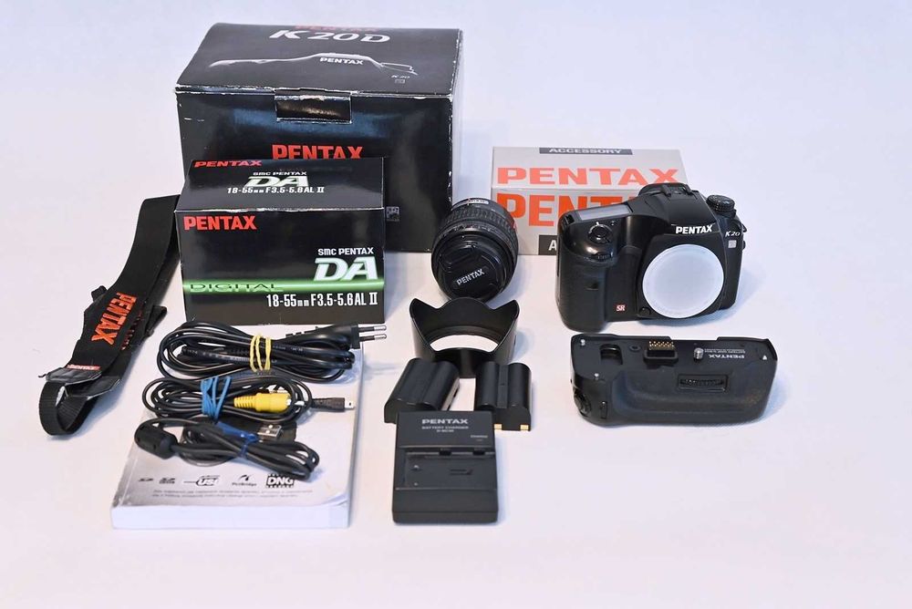 APARAT Lustrzanka cyfrowa PENTAX k20d + OBIEKTYW + GRRIP