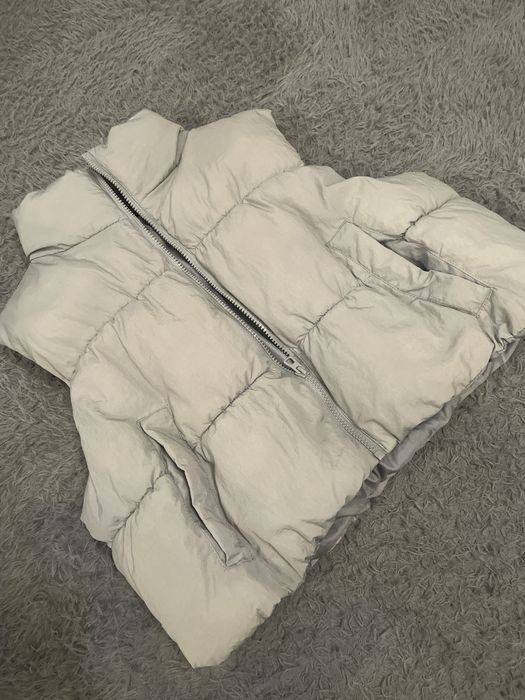 Bezrękawnik, kamizelka pikowana h&m szara M 170
