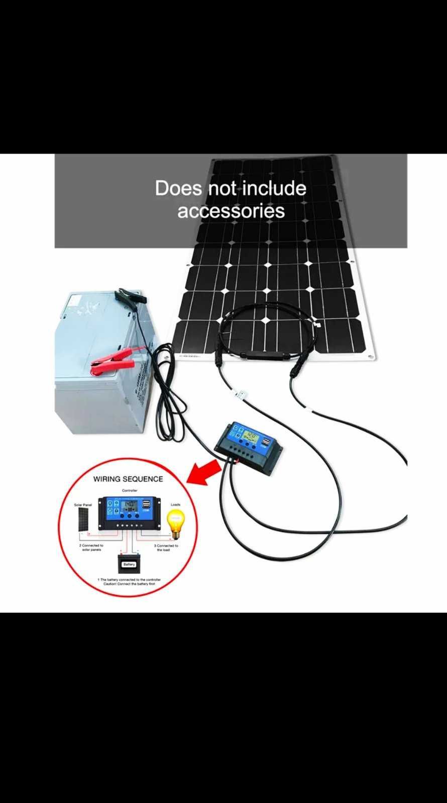 Солнечная панель ,батарея,гибкая;жёсткая 100Вт