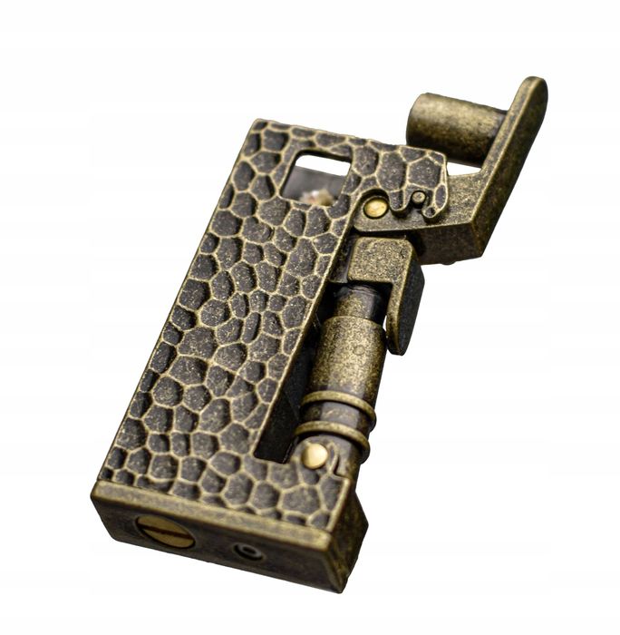 Zapalniczka Płomieniowa Benzynowa Vintage Retro Metalowa Starodawna