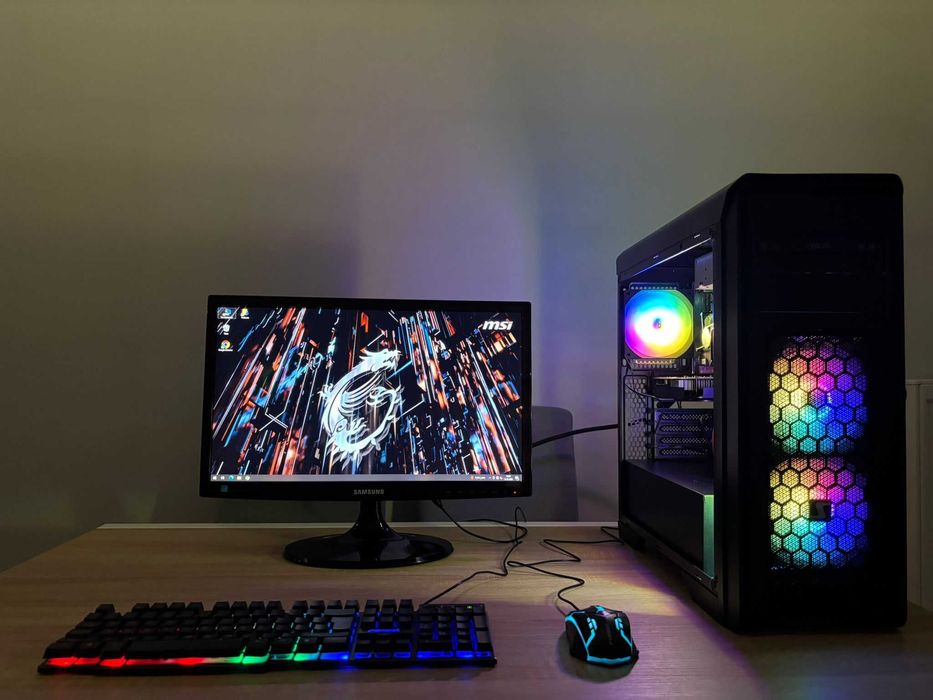 Zestaw Do Gier i7 8x3.8GHz/Ram-16GB/GTX-1050/SSD+500GB/Samsung 24'