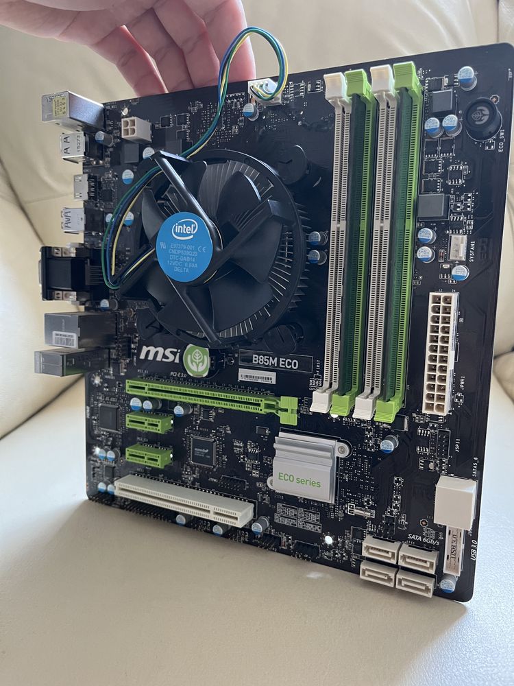 Płyta głowna B85M ECO , i3-4130T, 8GB Ram
