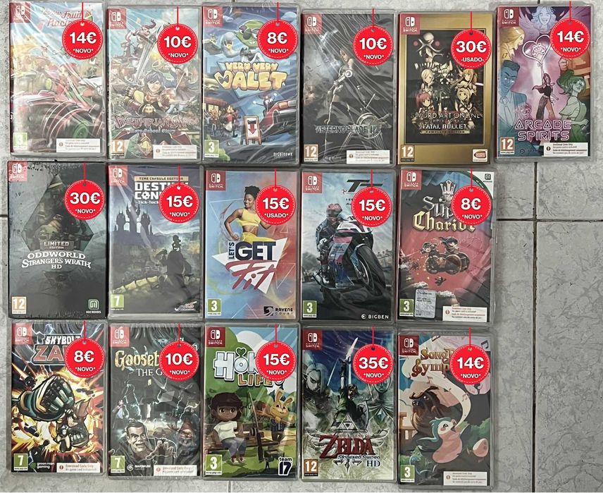 Jogos Novos e Usados para Nintendo Switch desde 8€