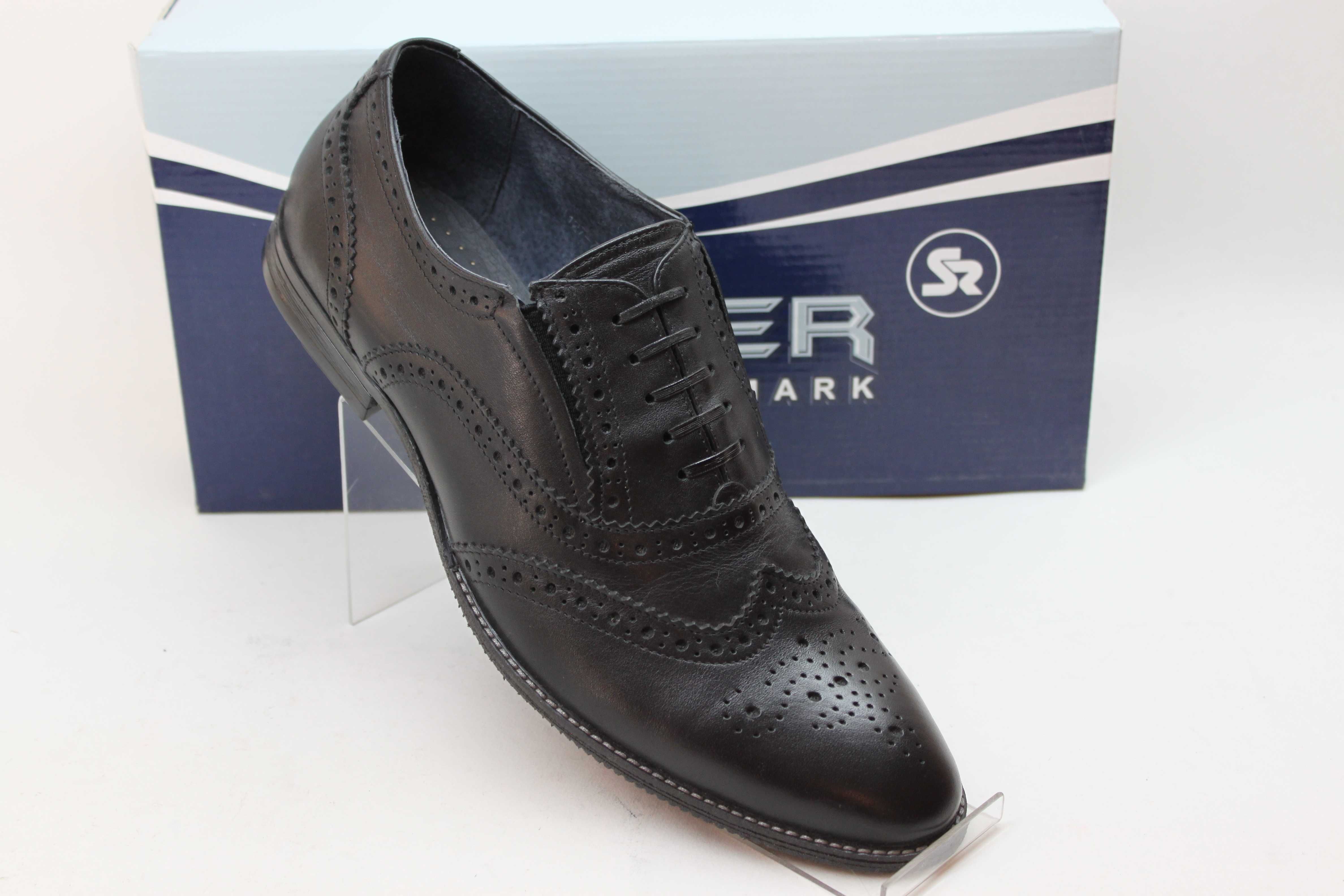 Silver: демисезонные модельные туфли броги кожаные оригинал (712-4583)