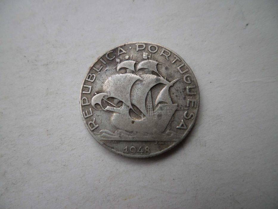 Moeda da Republica Portuguesa: 2.5 Escudos 1948  Prata