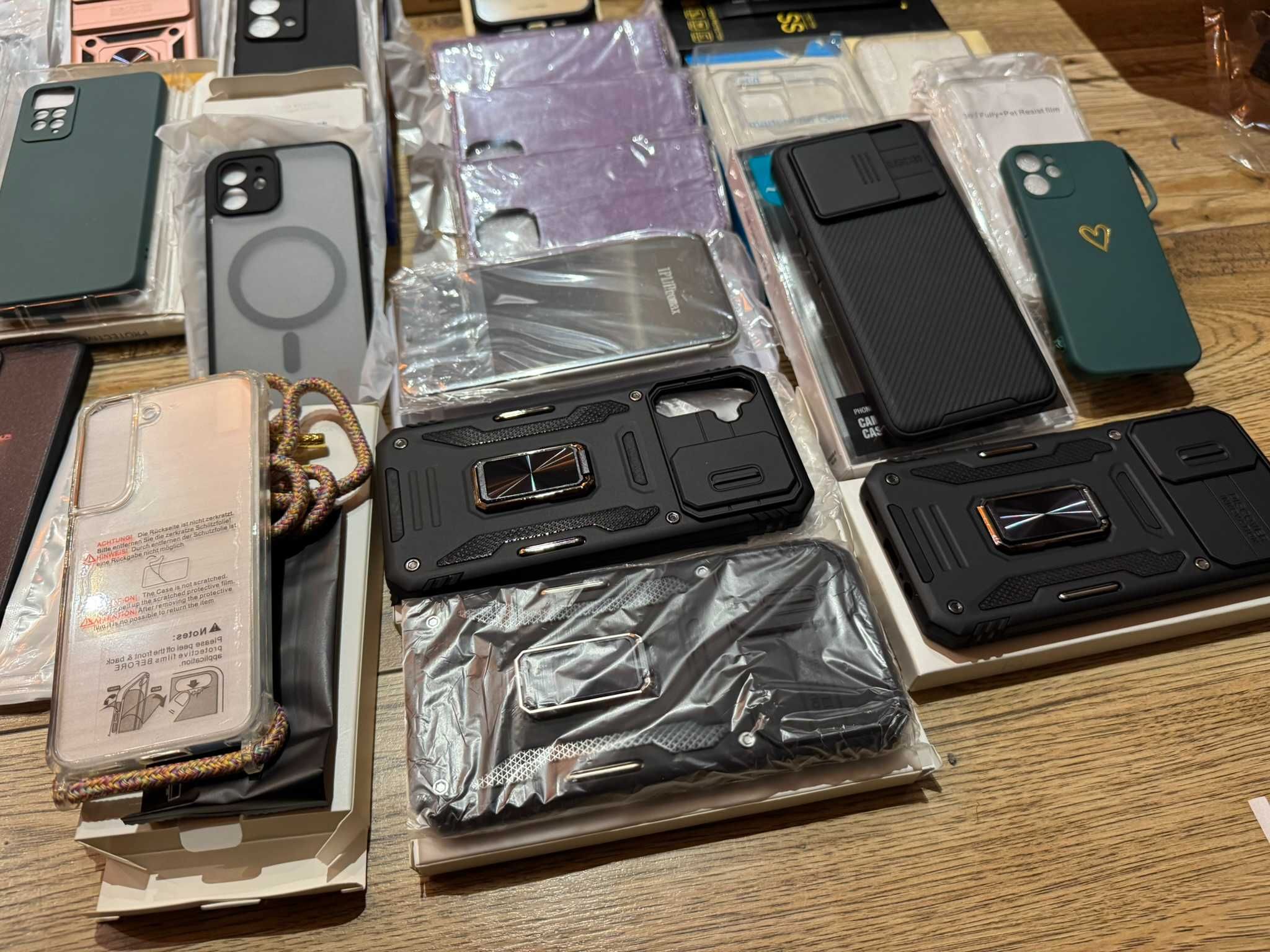 Zestaw 120x CASE etui na telefon iPhone Samsung Xiaomi + szybki