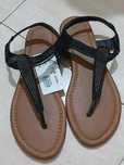 Sandalias pretas com brilho Seaside