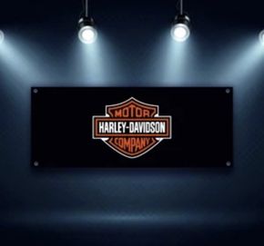 Baner plandeka Harley-Davidson 150x60cm zaoczkowany