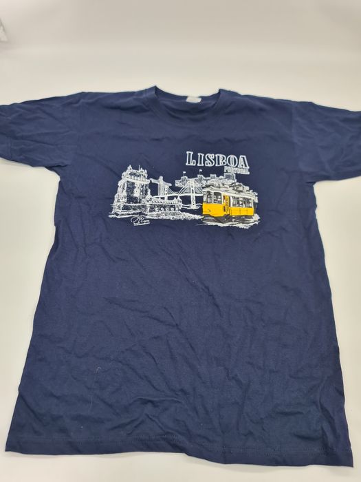 T-shirt com impressão Lisboa, tamanho S - nova