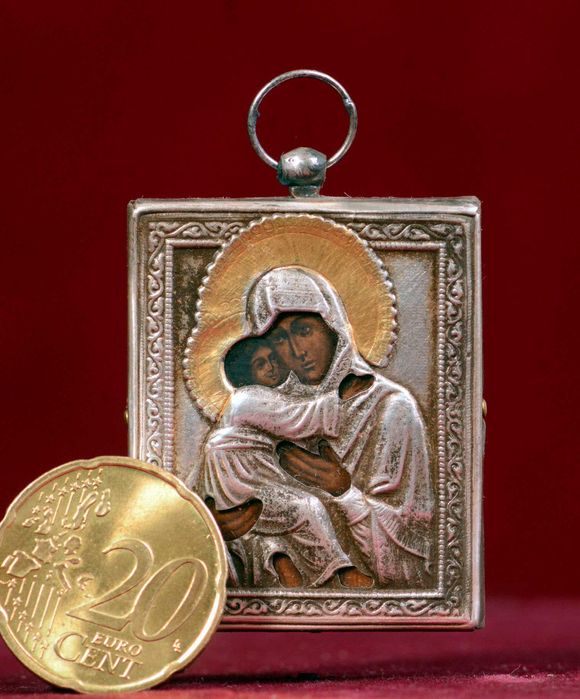 Ikona srebrna Madonna Wladimirska SREBRO Ag 925