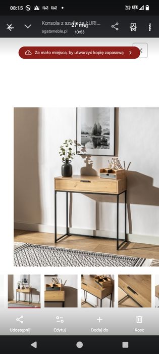 Komoda / konsola plus stolik kawowy