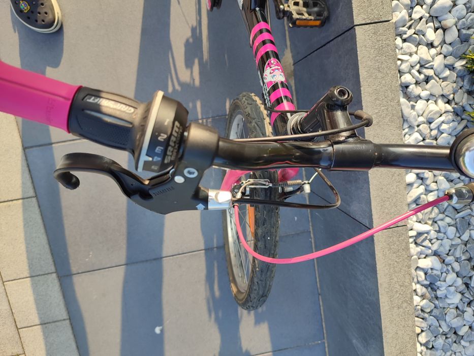 Rower dziewczęcy BTWIN 20 cali róż czarny