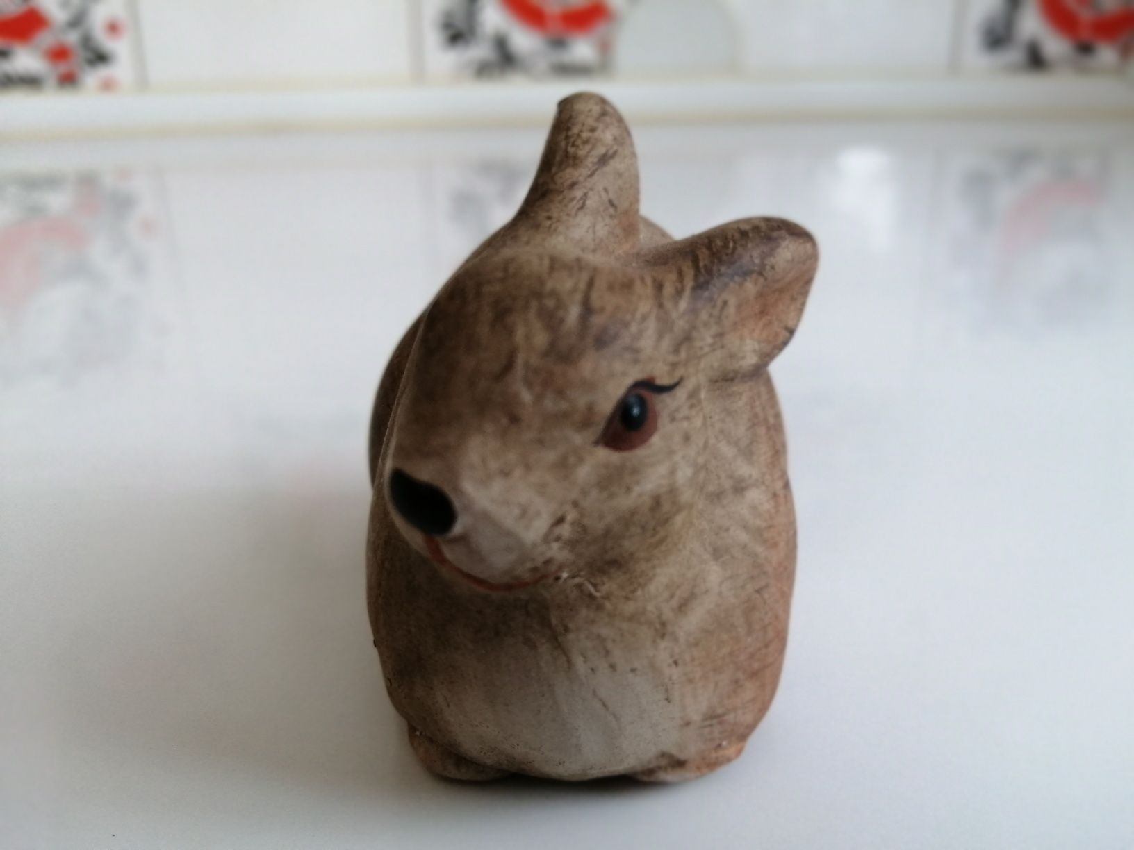 Figurka zając królik porcelana ceramika PRL