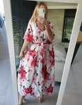 Sukienka 4xl plus size nowa biała w kwiaty kwiatki letnia