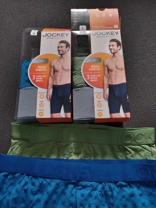 Топовые боксеры-брифы Jockey® Ultra Soft Modal Long Leg из США, 3 шт.