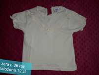 T-shirt zara r. 86 z falbanka