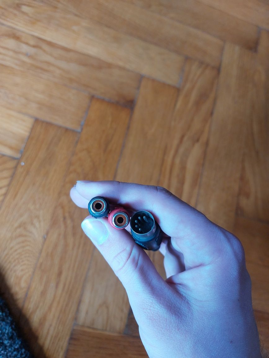 kabel przewód mini DIN 7 PIN 2x RCA CINCH